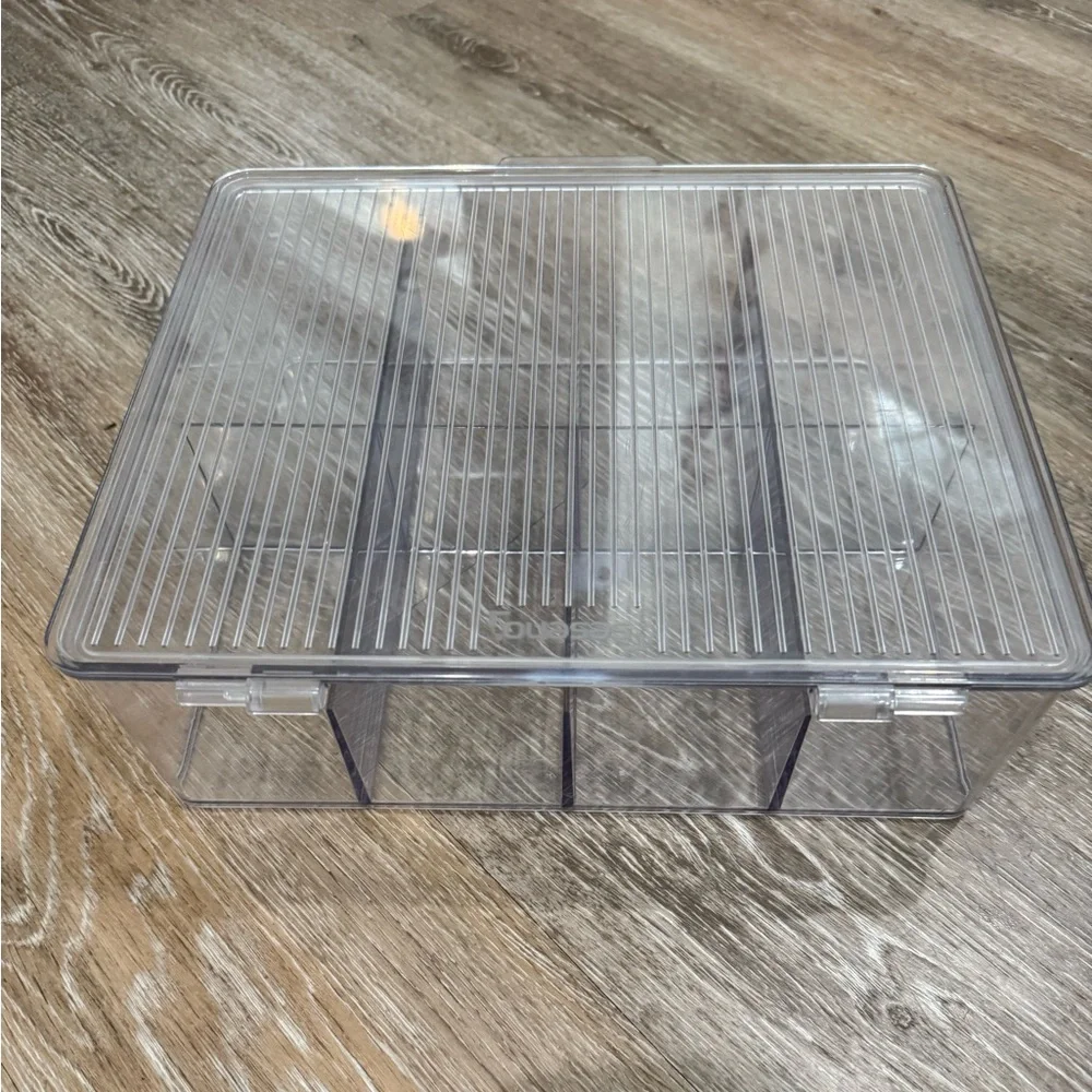 Clear Acrylic Extra Large Tea Bag Organizer Storage Box.